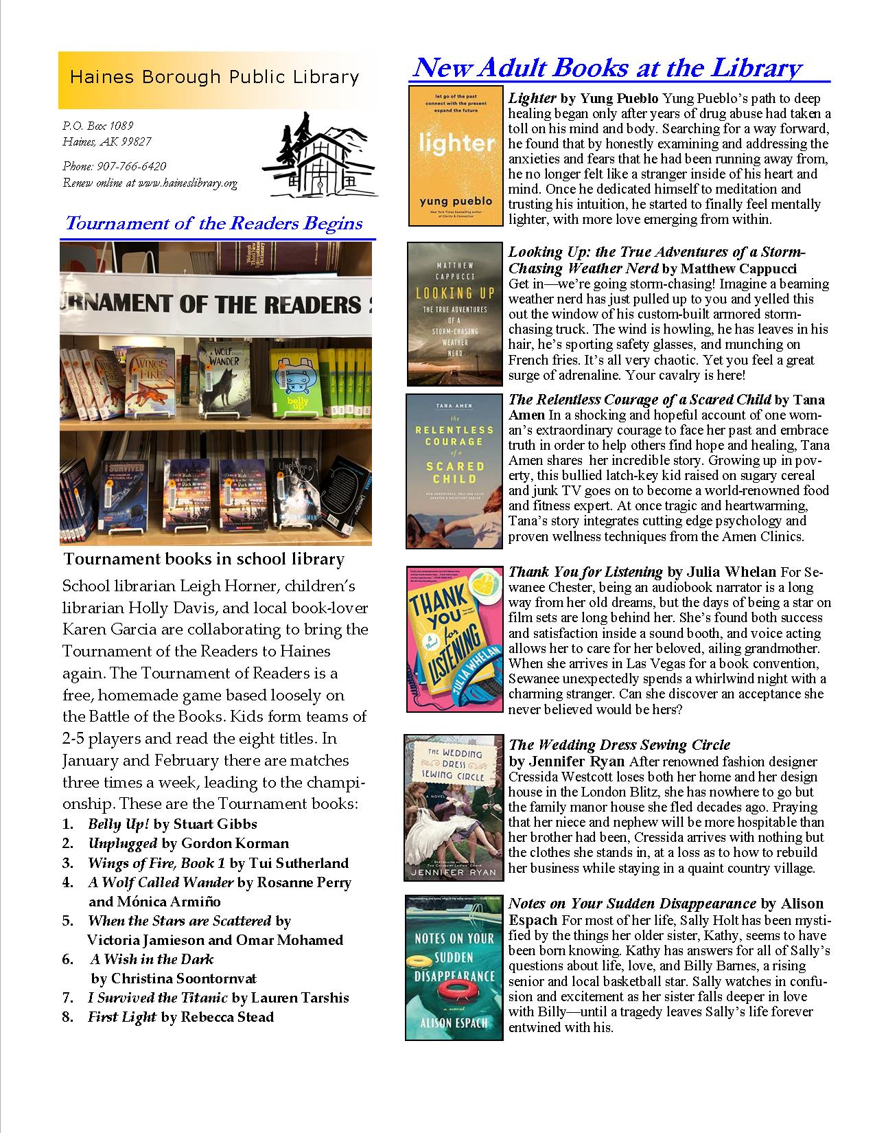 Newsletter Haines Borough Public Library