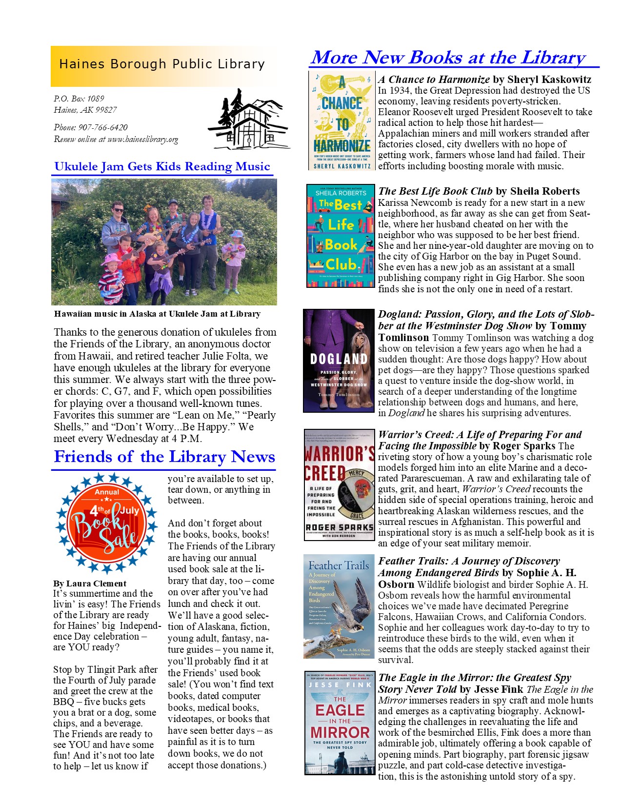 Newsletter Haines Borough Public Library